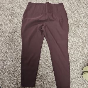 Worthington Deep Plum Textured Pull On Pants